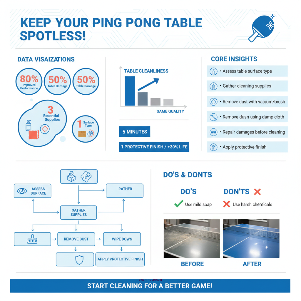how do you clean a ping pong table - Data Infographic and Statistics