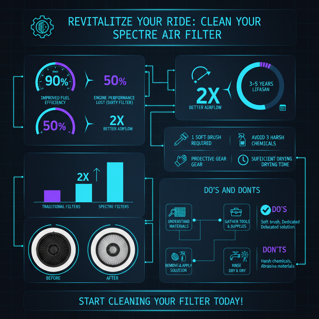 how do you clean a spectre air filter - Data Infographic and Statistics