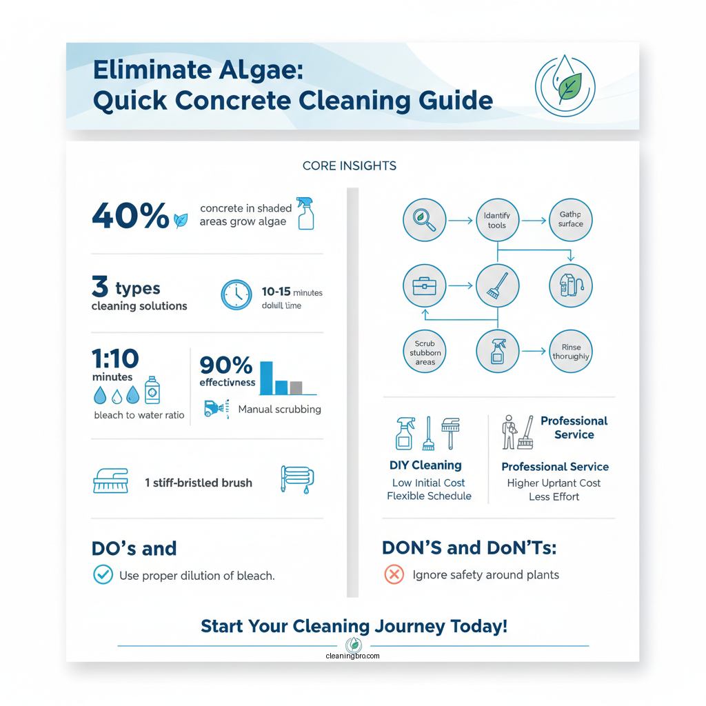 how do you clean algae off concrete - Data Infographic and Statistics