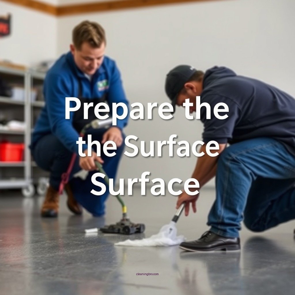 Prepare the Surface - how do you clean an epoxy garage floor