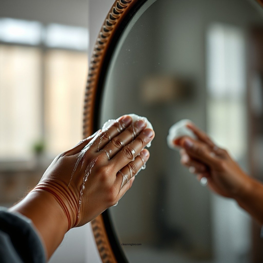 Step-by-Step Cleaning Process - how do you clean an old mirror