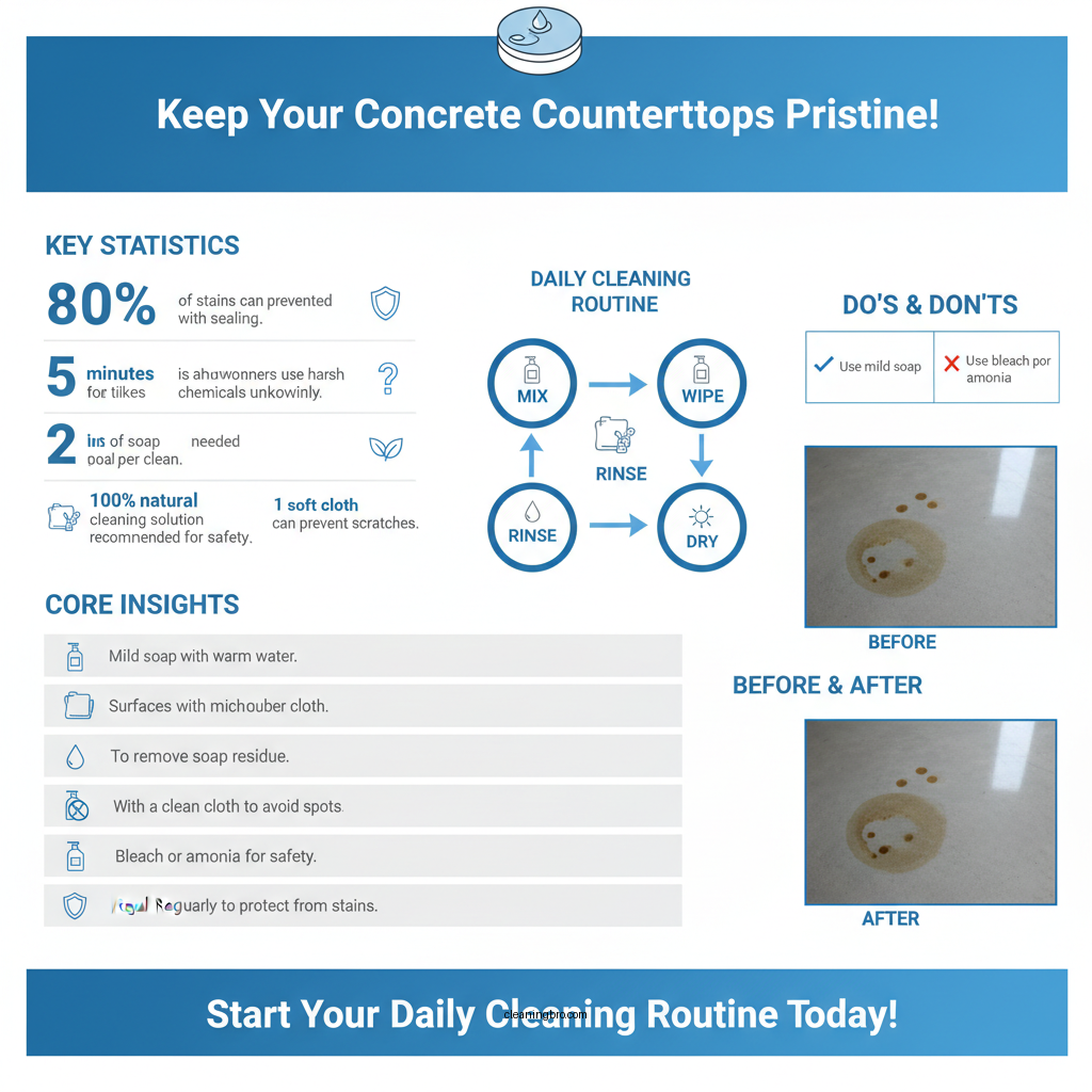 how do you clean concrete countertops - Data Infographic and Statistics