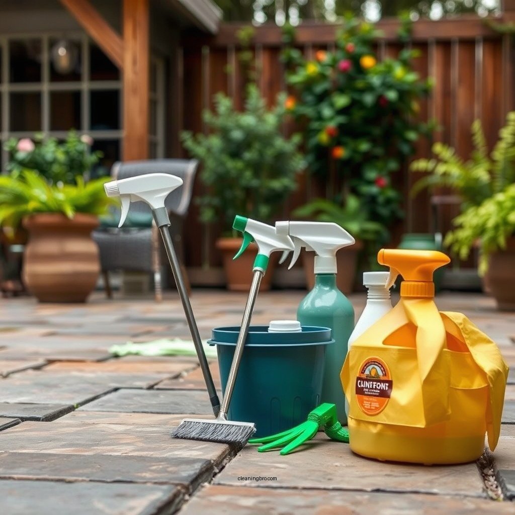 Gather Your Cleaning Supplies - how do you clean flagstone patio