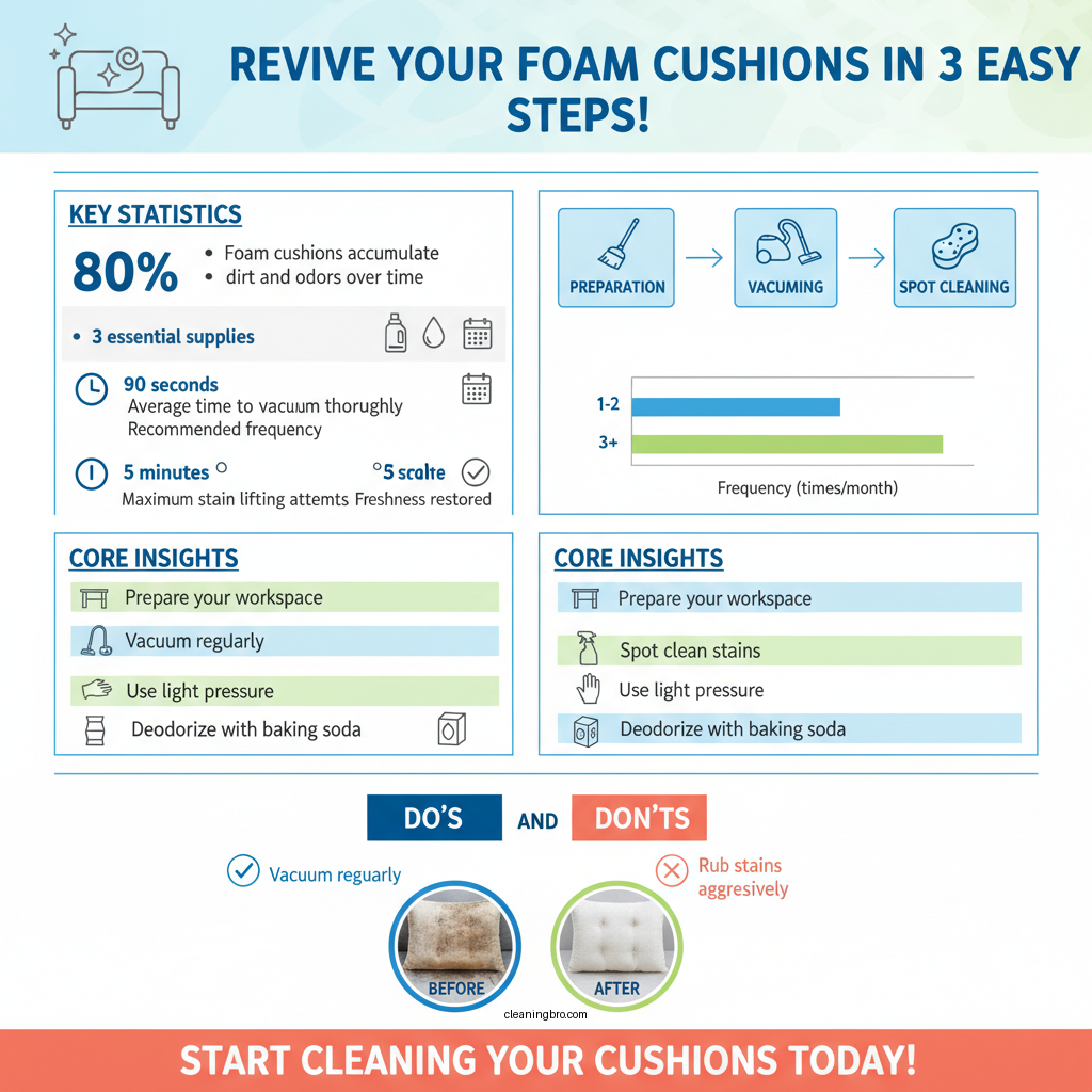 how do you clean foam cushions - Data Infographic and Statistics