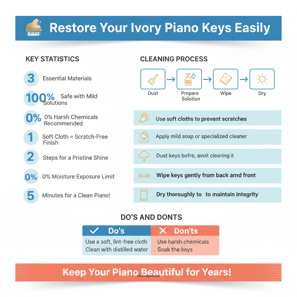 how do you clean ivory piano keys - Data Infographic and Statistics
