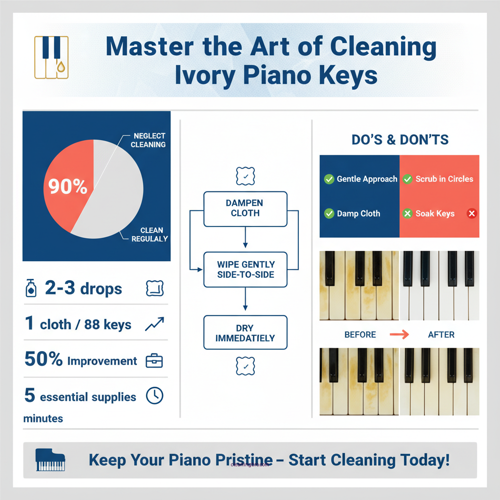 how do you clean piano keys ivory - Data Infographic and Statistics