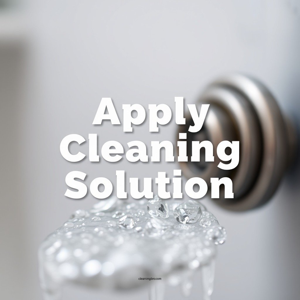 Apply Cleaning Solution - how do you clean shower door tracks