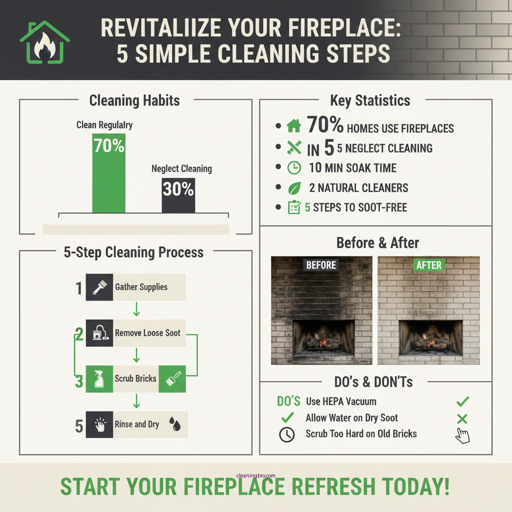 how do you clean soot from fireplace bricks - Data Infographic and Statistics