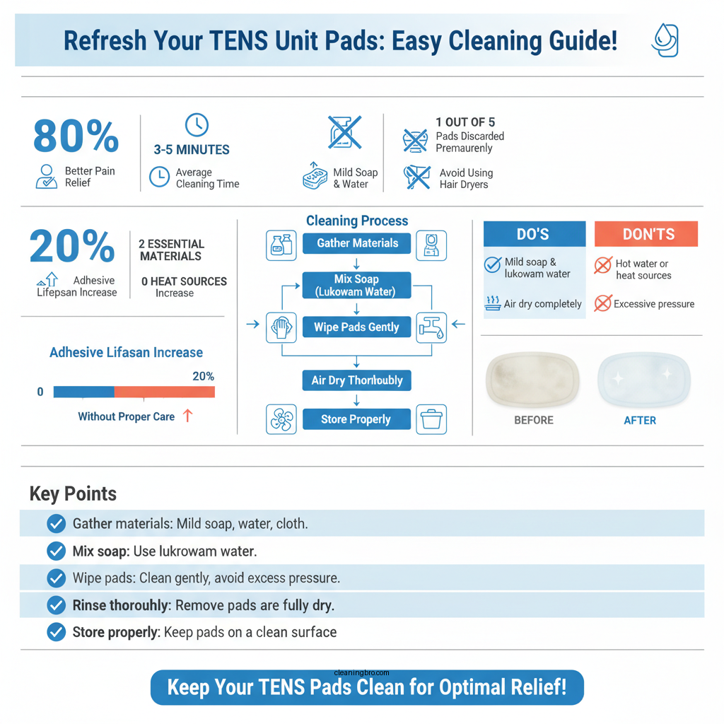 how do you clean tens unit pads - Data Infographic and Statistics