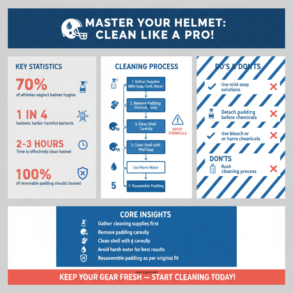 how do you clean the inside of a football helmet - Data Infographic and Statistics