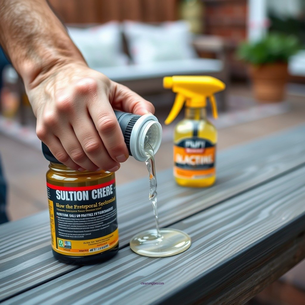 Mix the Cleaning Solution - how do you clean vinyl decking