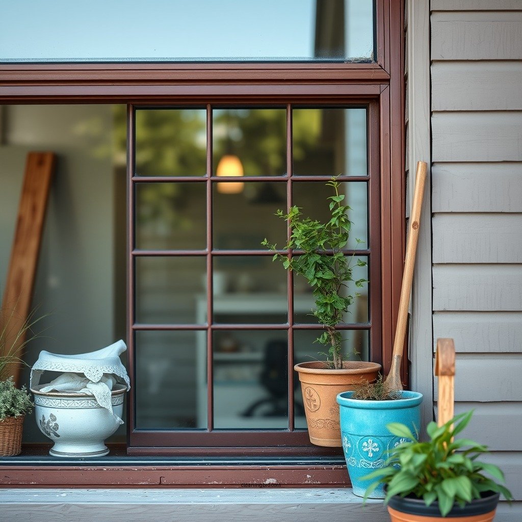 Prepare the Area - how do you clean vinyl window frames