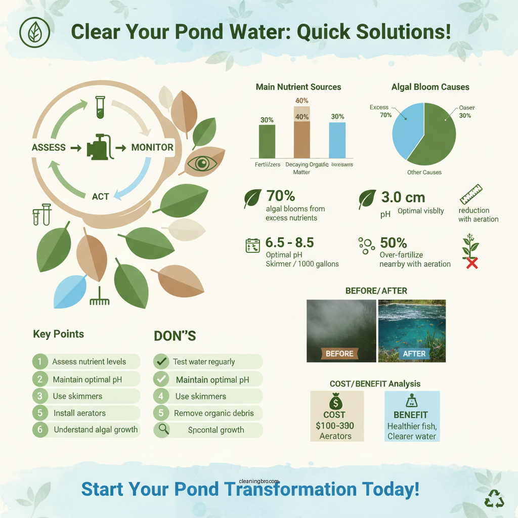 how do you clear green pond water - Data Infographic and Statistics