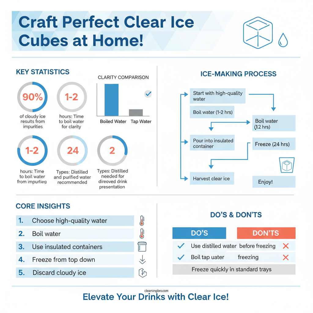 how do you make a clear ice cube - Data Infographic and Statistics