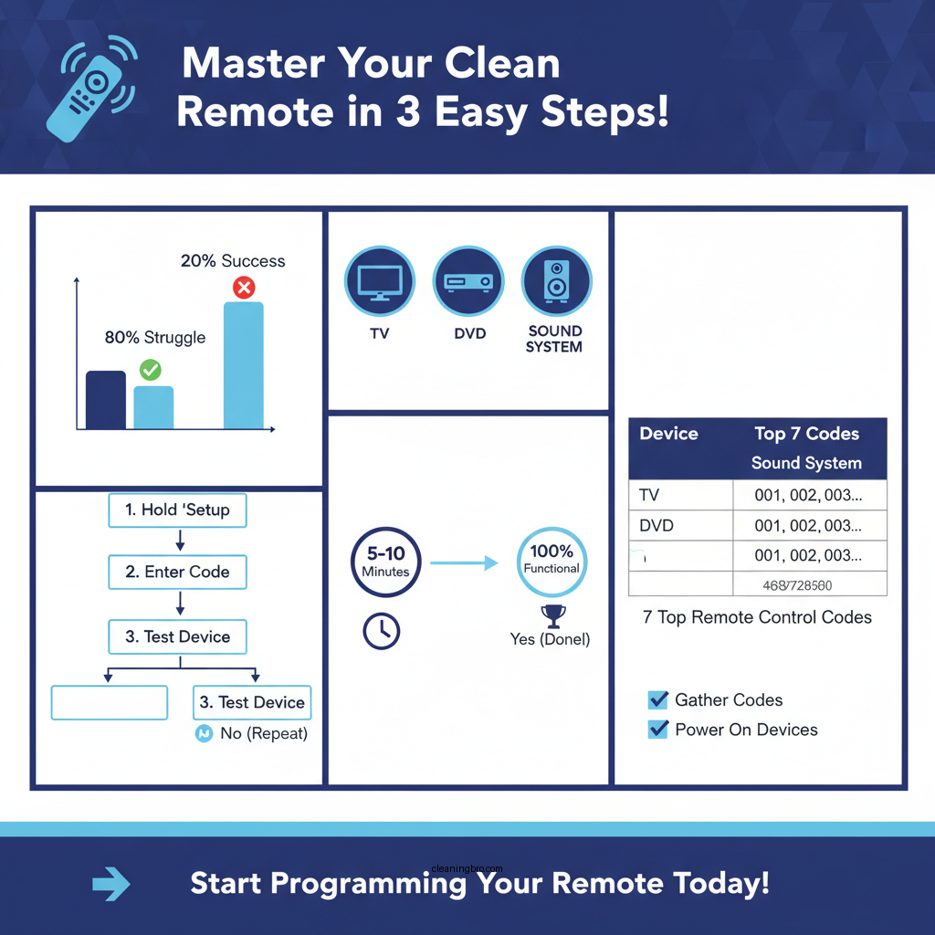 how do you program a clean remote - Data Infographic and Statistics