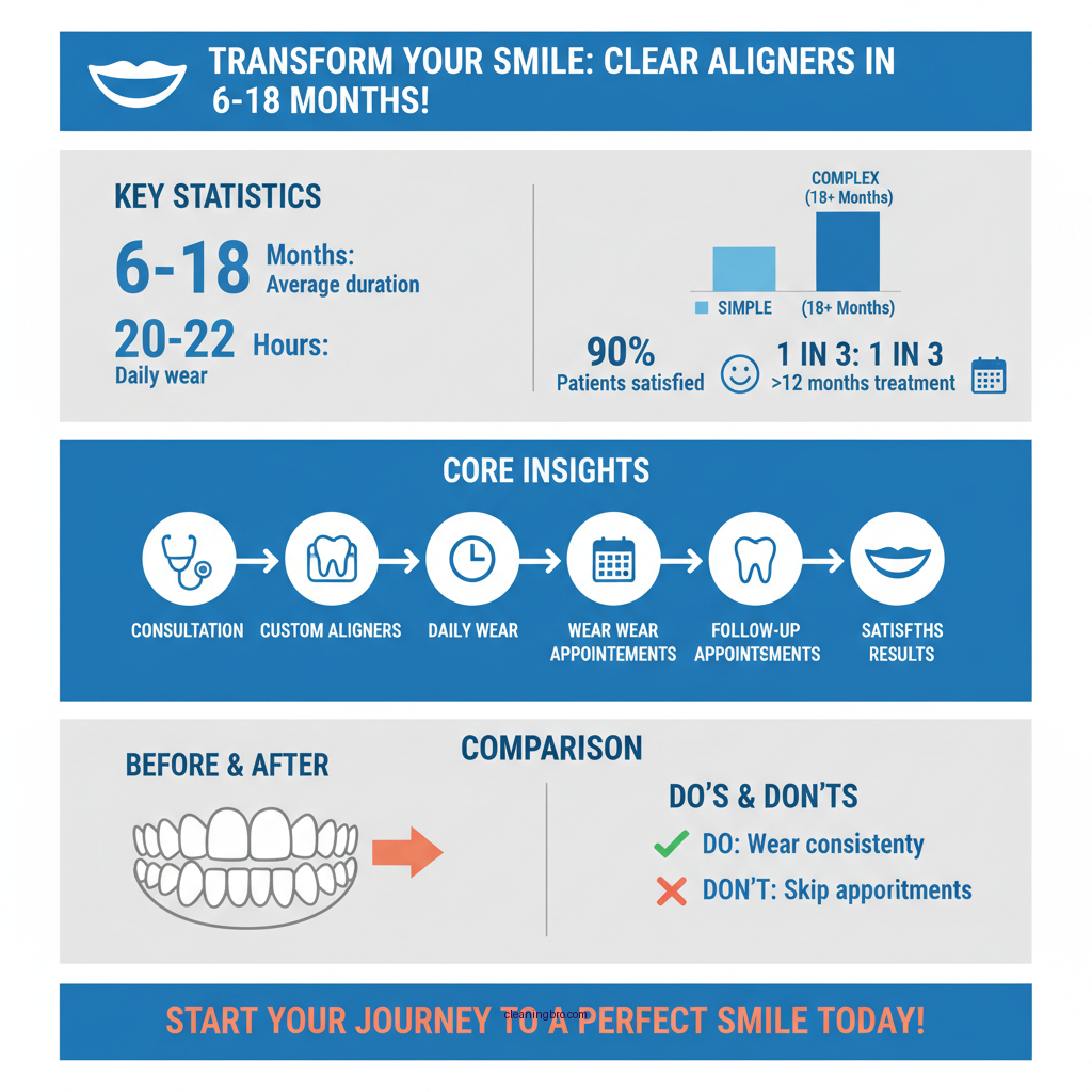 how long do clear aligners take - Data Infographic and Statistics