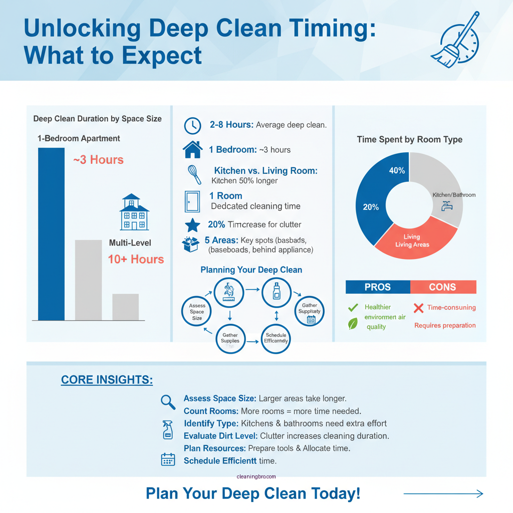 how long does a deep clean take - Data Infographic and Statistics