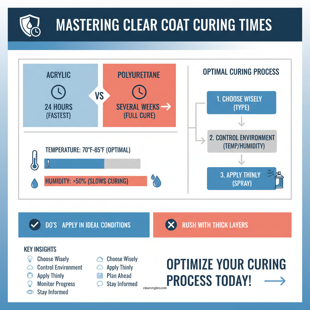 how long does clear coat take to cure - Data Infographic and Statistics