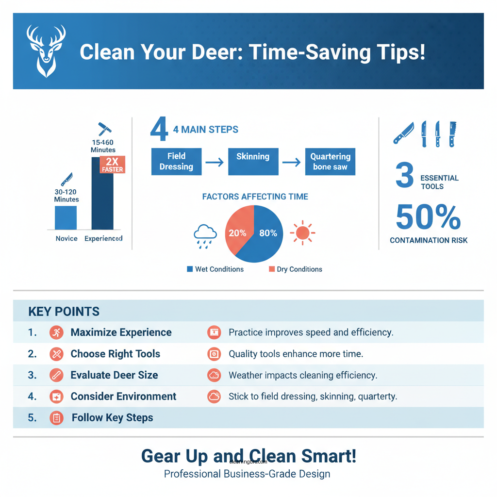 how long does it take to clean a deer - Data Infographic and Statistics