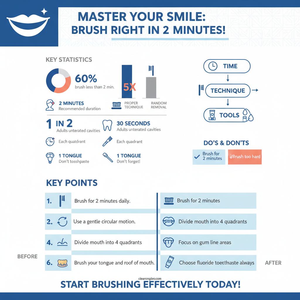 how long does it take to clean teeth - Data Infographic and Statistics