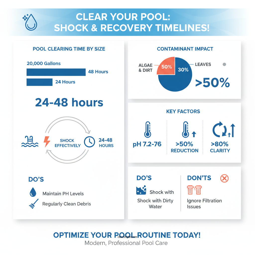how long for pool to clear after shock - Data Infographic and Statistics