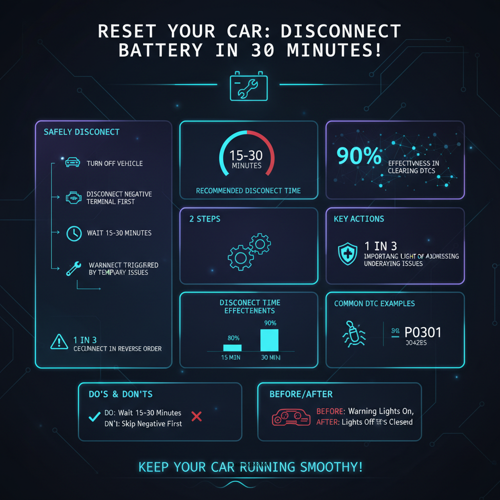 how long to disconnect battery to clear codes - Data Infographic and Statistics
