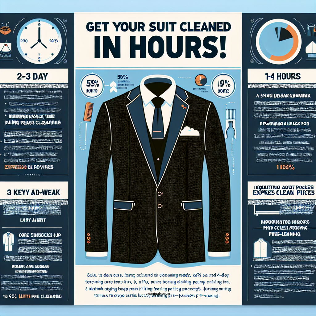 how long to dry clean a suit - Data Infographic and Statistics