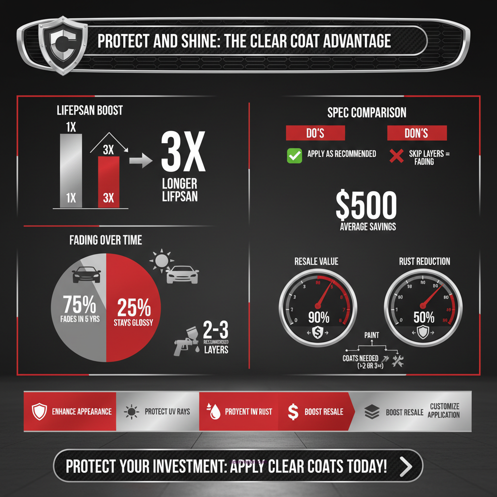 how many clear coats on a car - Data Infographic and Statistics