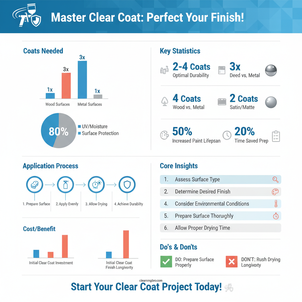 how many coats of clear coat - Data Infographic and Statistics