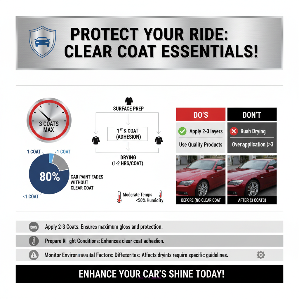 how many coats of clear coat on a car - Data Infographic and Statistics