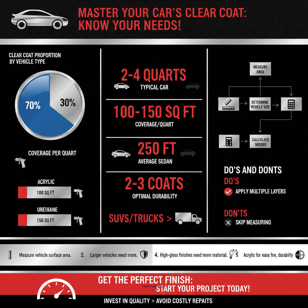 how much clear coat for a car - Data Infographic and Statistics