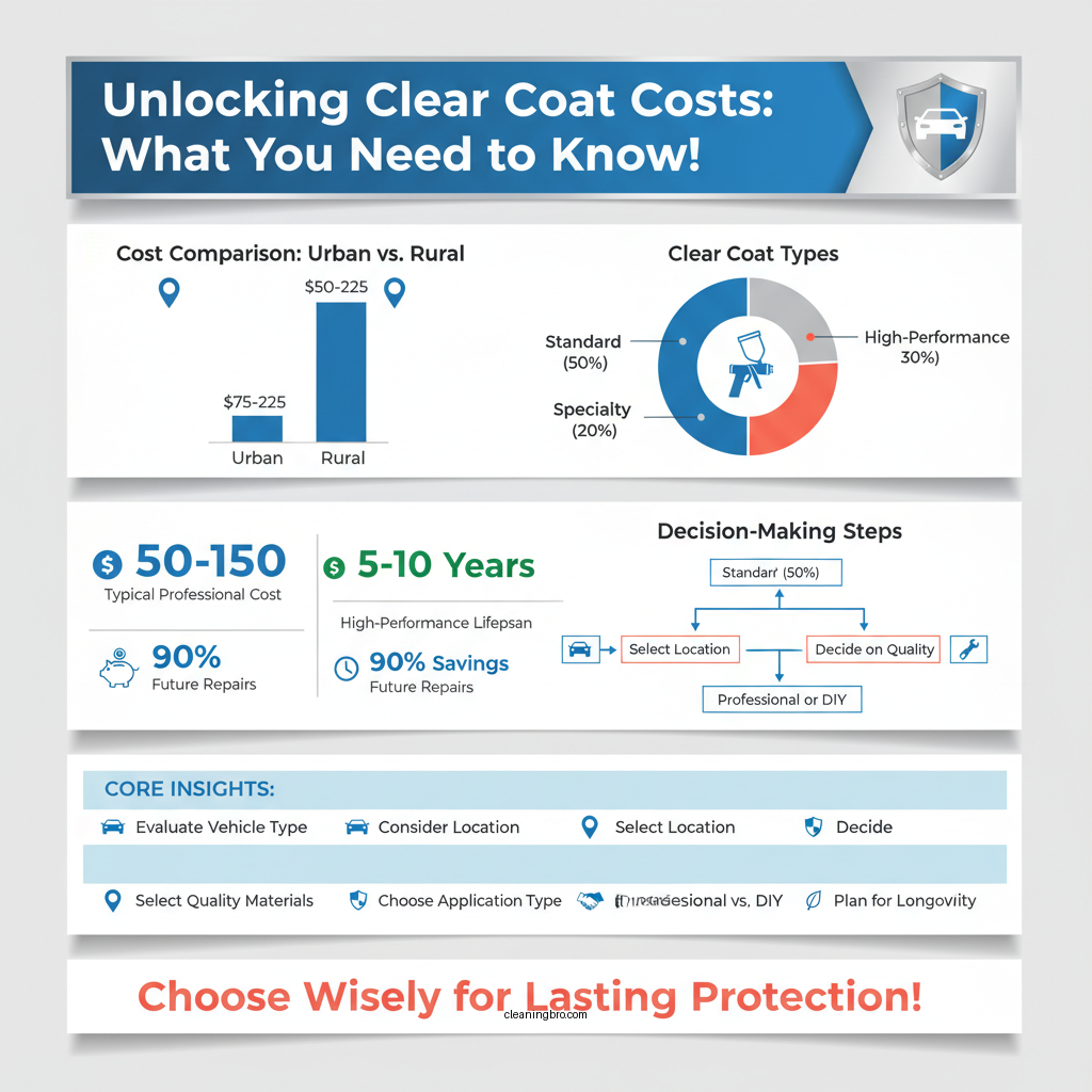 how much does a clear coat cost - Data Infographic and Statistics