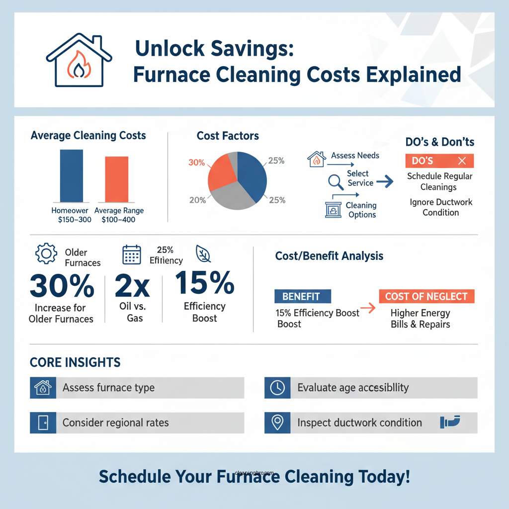 how much does it cost to clean a furnace - Data Infographic and Statistics