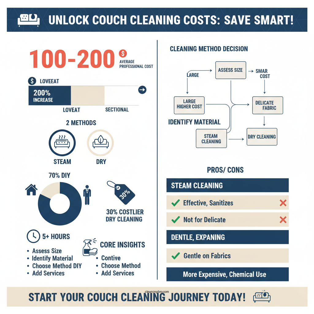 how much does it cost to clean a couch - Data Infographic and Statistics