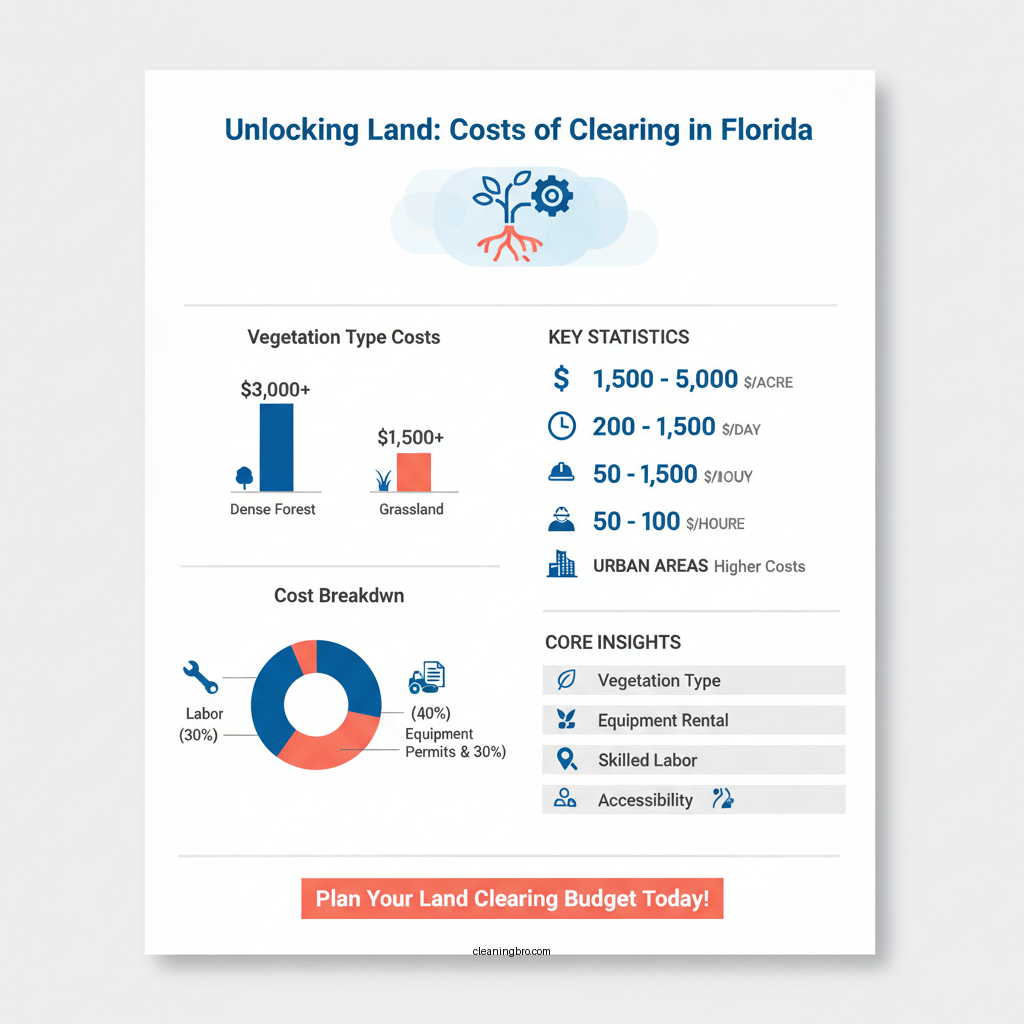 how much does it cost to clear land in florida - Data Infographic and Statistics