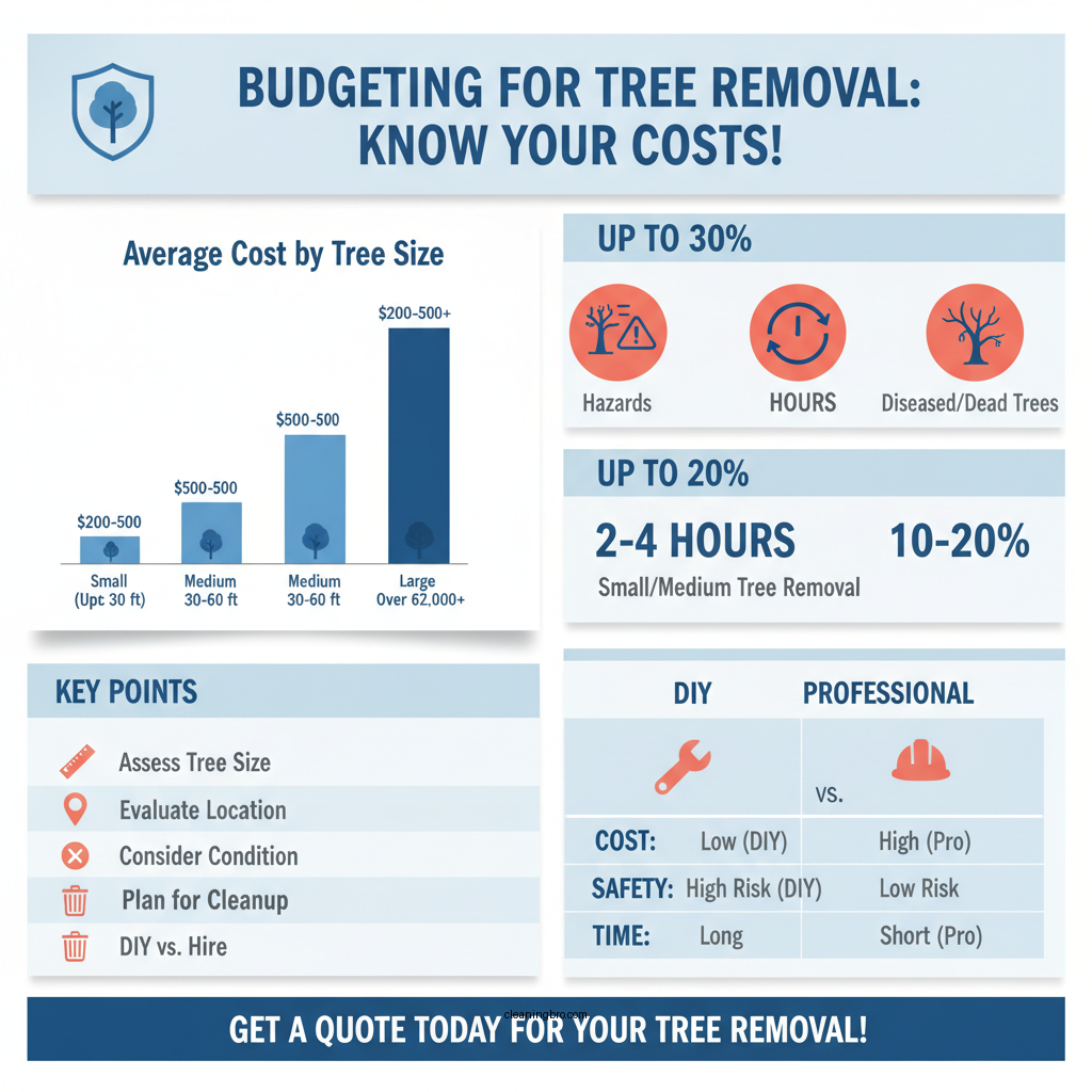 how much does it cost to clear trees - Data Infographic and Statistics