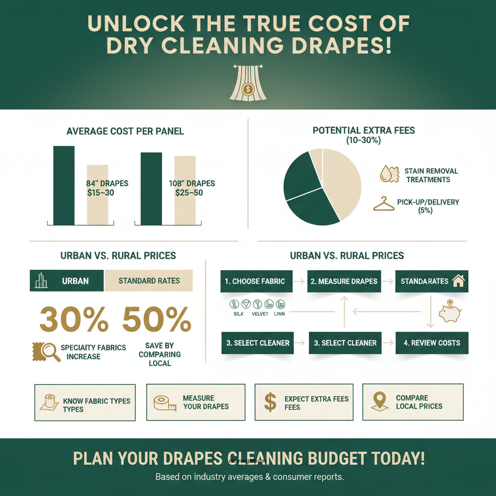 how much does it cost to dry clean drapes - Data Infographic and Statistics