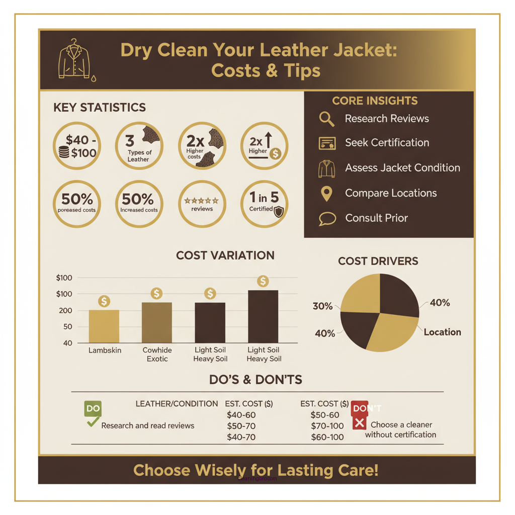 how much is it to dry clean a leather jacket - Data Infographic and Statistics