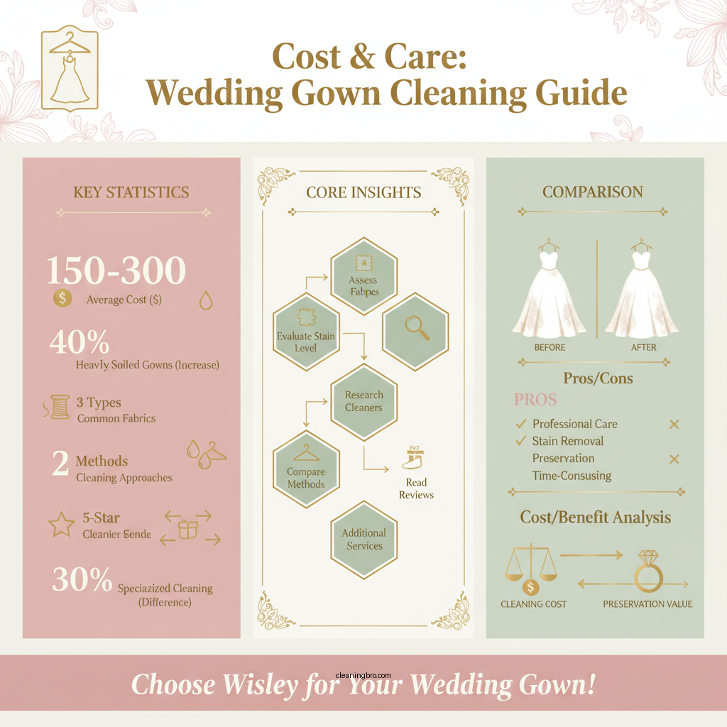 how much to clean a wedding gown - Data Infographic and Statistics
