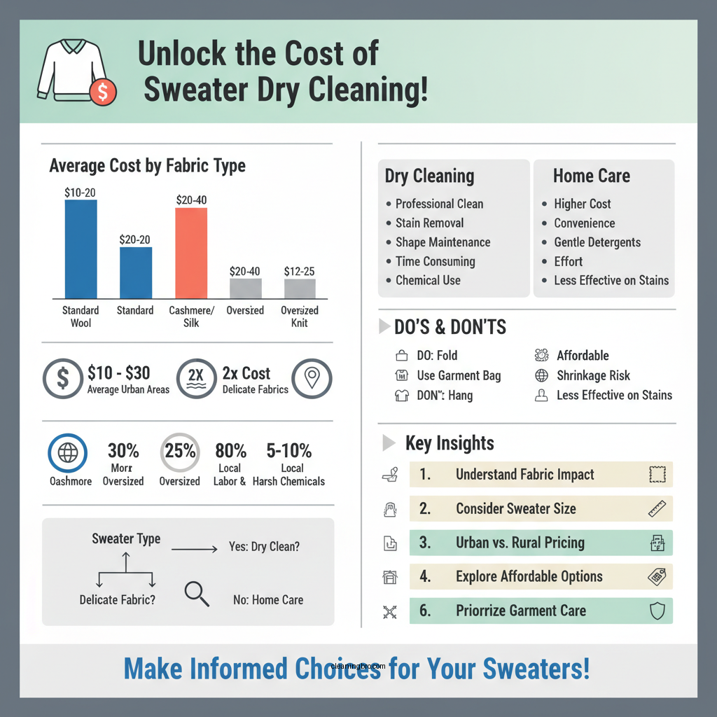 how much to dry clean a sweater - Data Infographic and Statistics