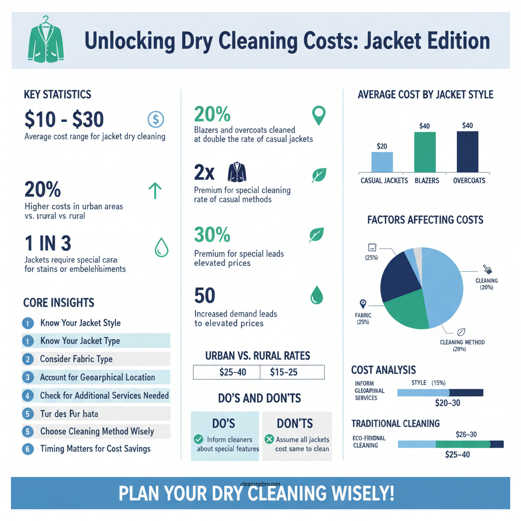 how much to dry clean jacket - Data Infographic and Statistics