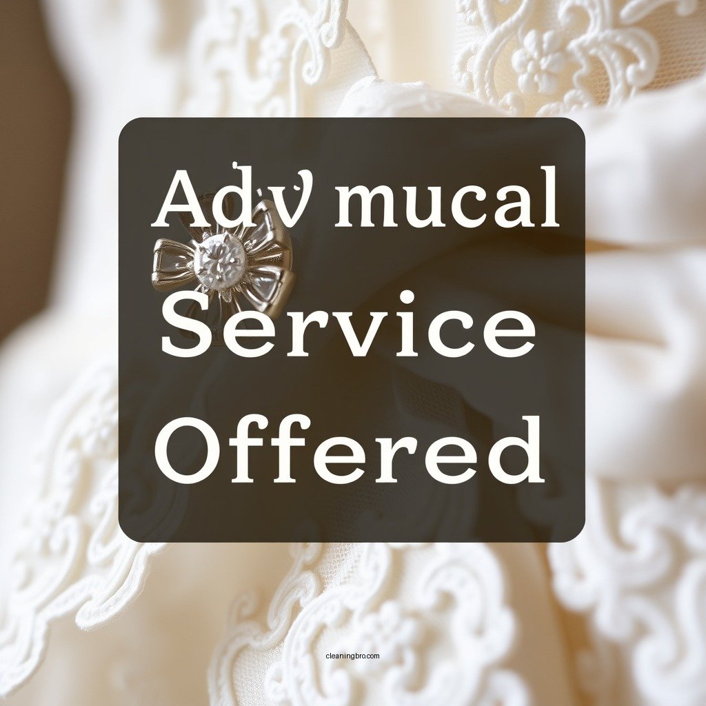 Additional Services Offered - how much to dry clean wedding dress