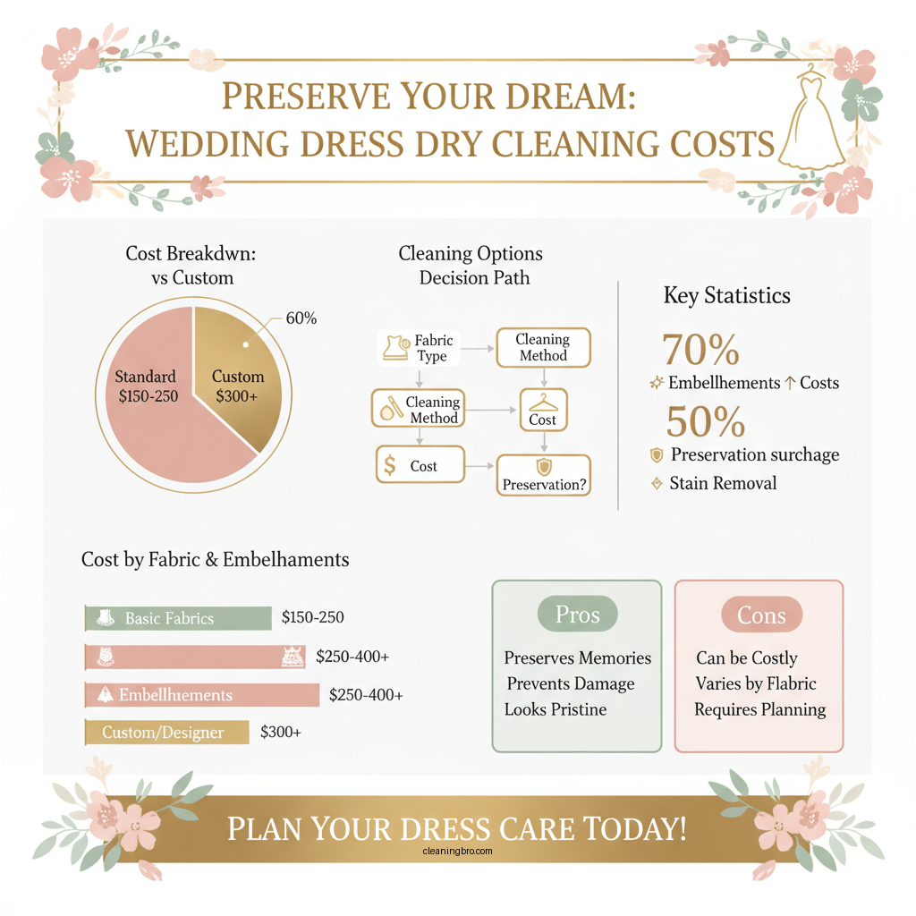 how much to dry clean wedding dress - Data Infographic and Statistics