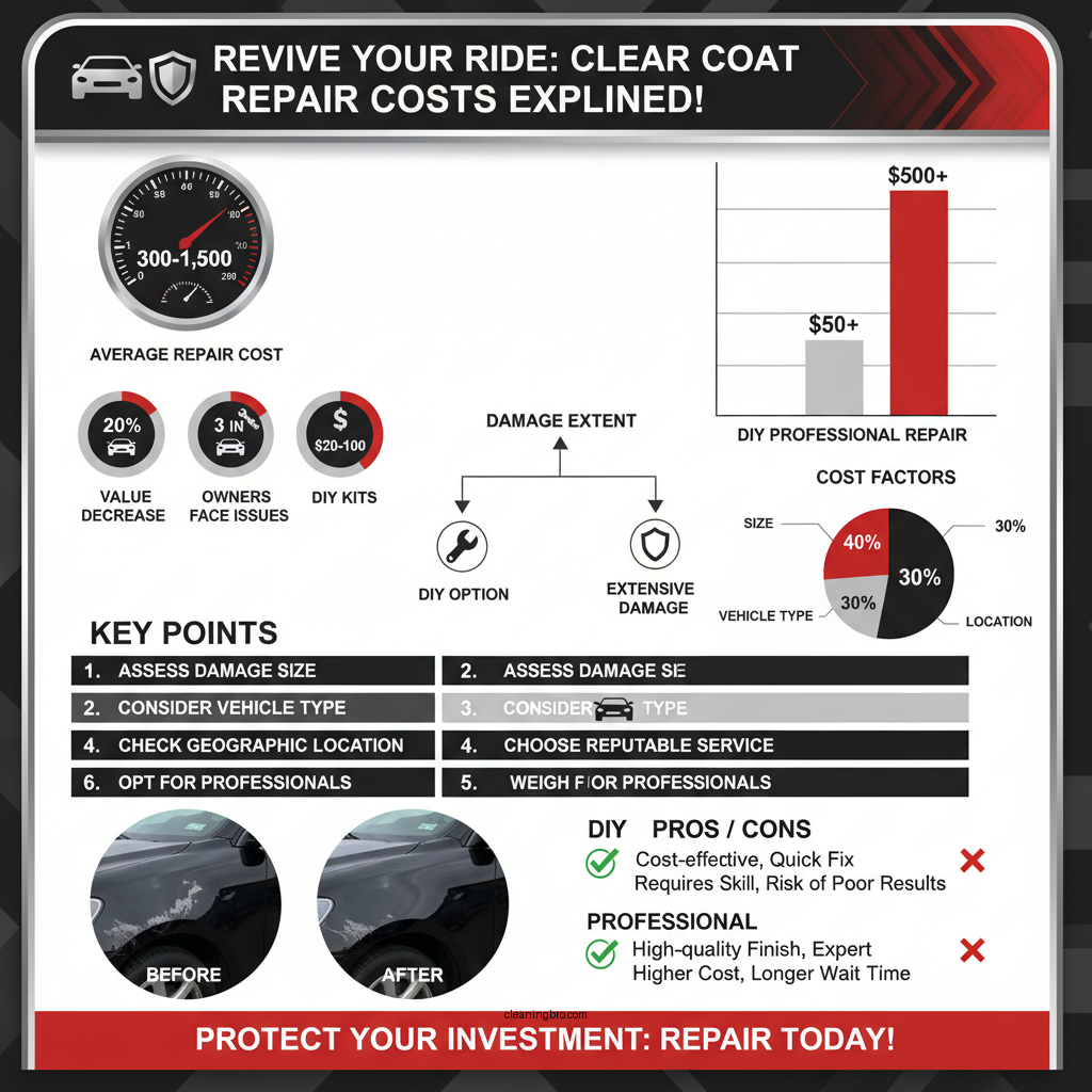 how much to fix clear coat on car - Data Infographic and Statistics