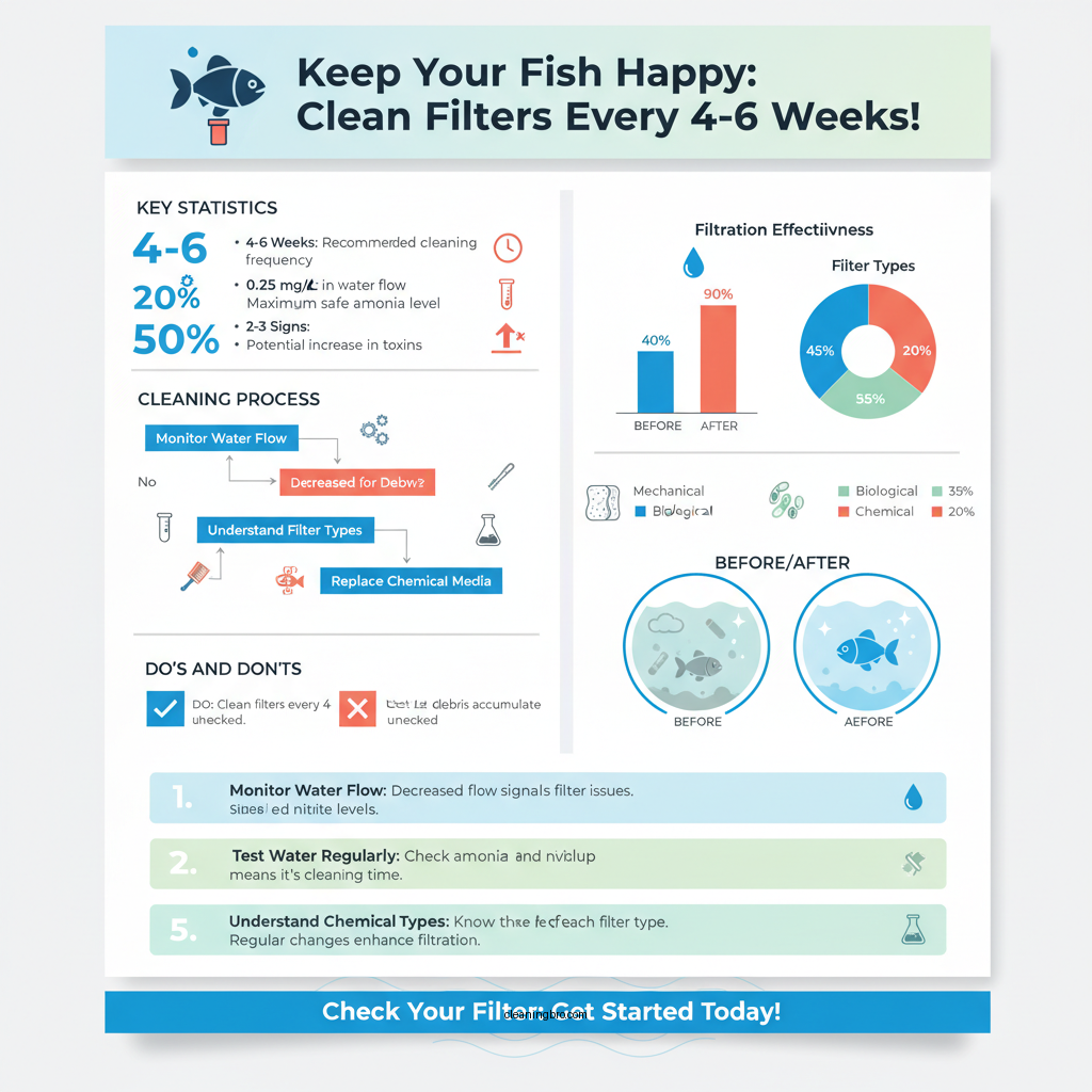 how often clean fish tank filter - Data Infographic and Statistics