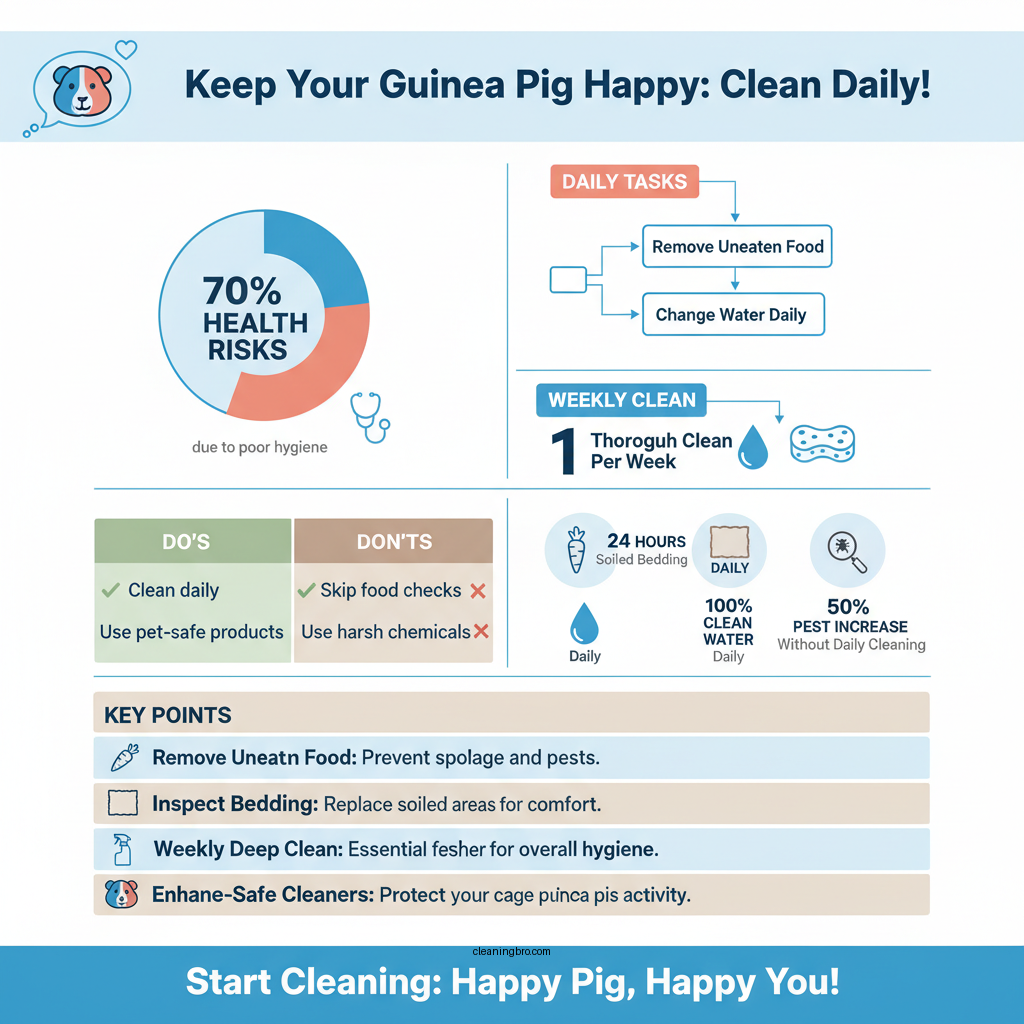 how often do you clean a guinea pig cage - Data Infographic and Statistics