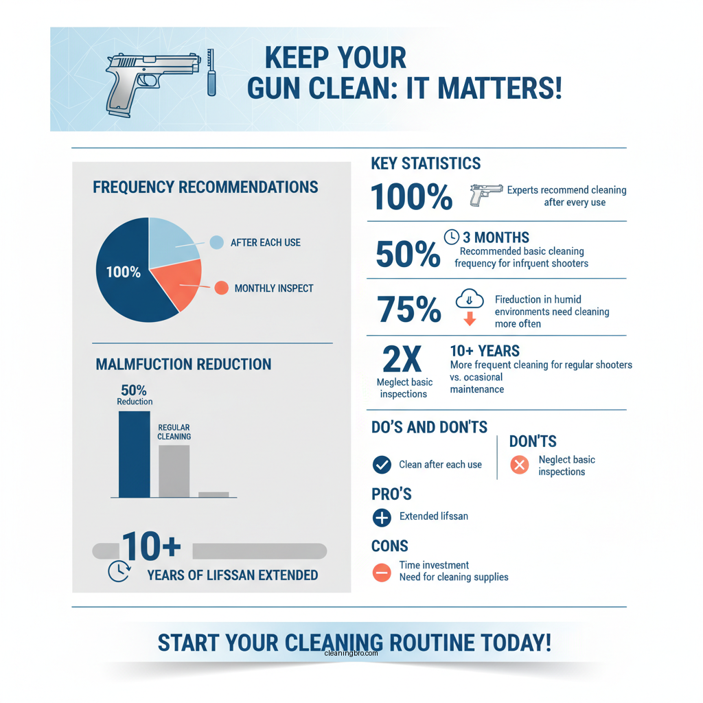 how often do you clean your gun - Data Infographic and Statistics
