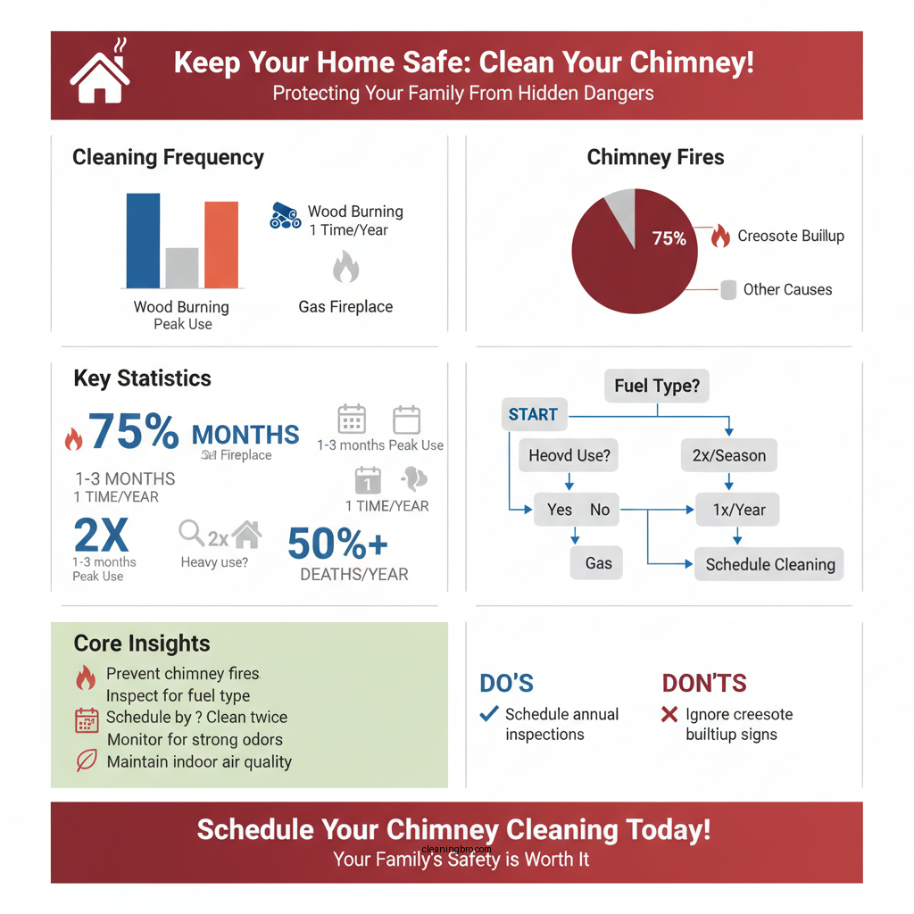 how often do you need to clean a chimney - Data Infographic and Statistics