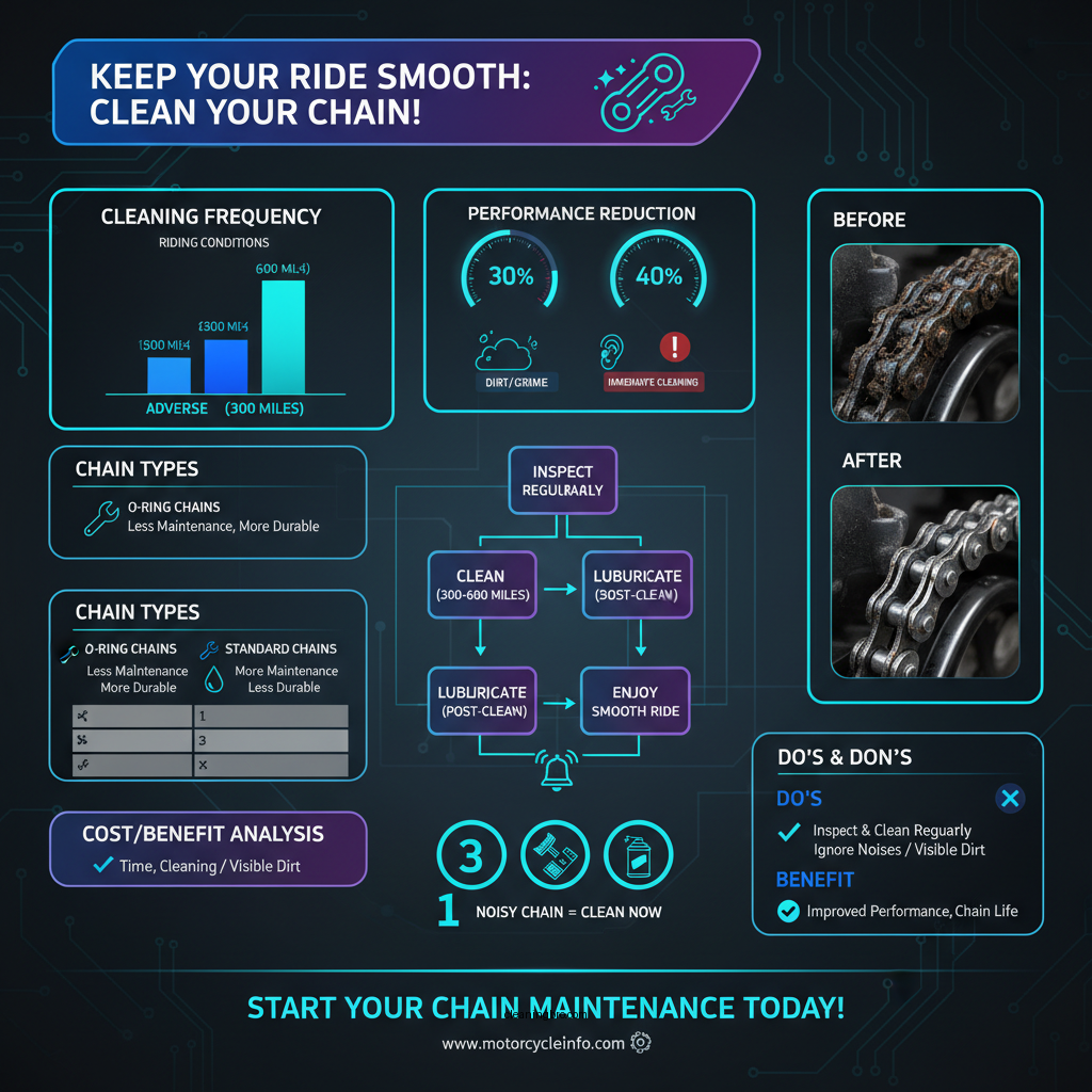 how often should i clean my motorcycle chain - Data Infographic and Statistics