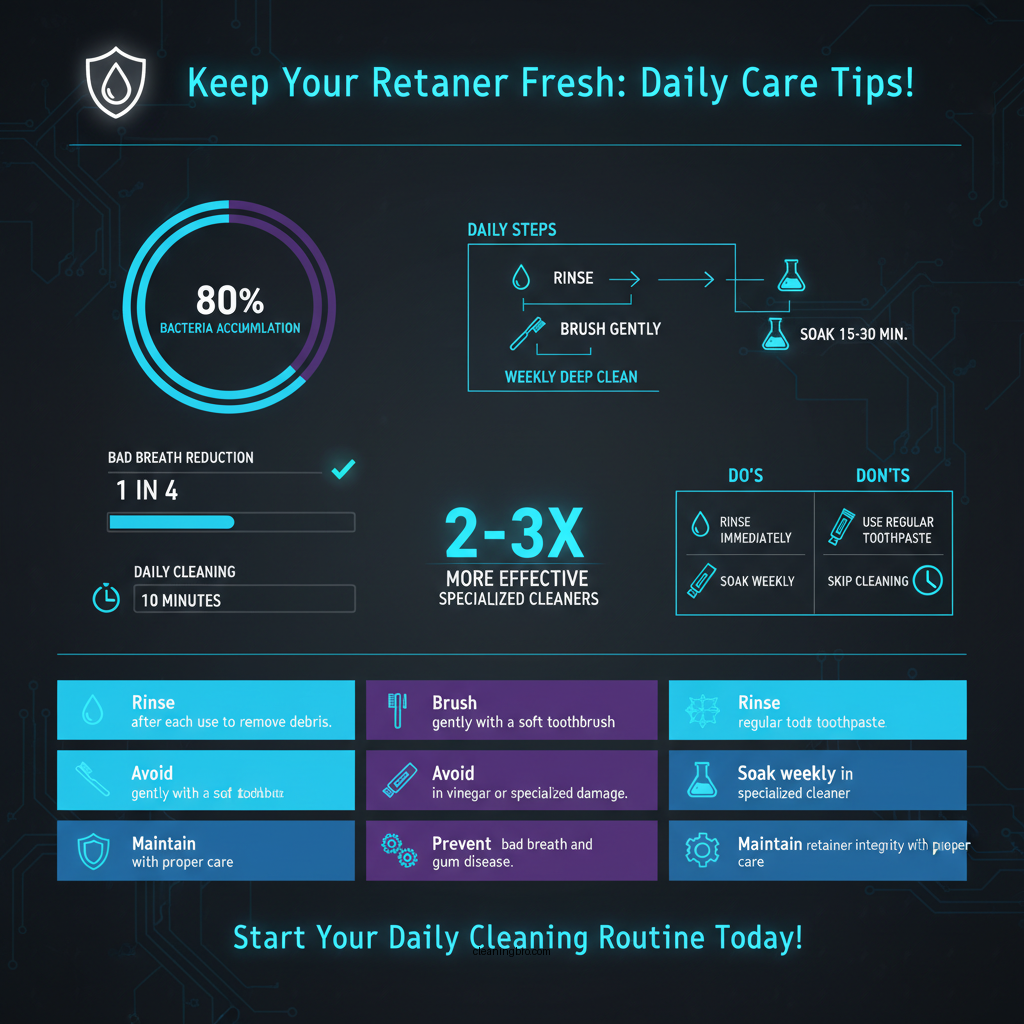 how often should i clean my retainer - Data Infographic and Statistics